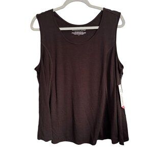 Westbound Womens Sleeveless Brown Tank Top Size 1X shirt. NWT